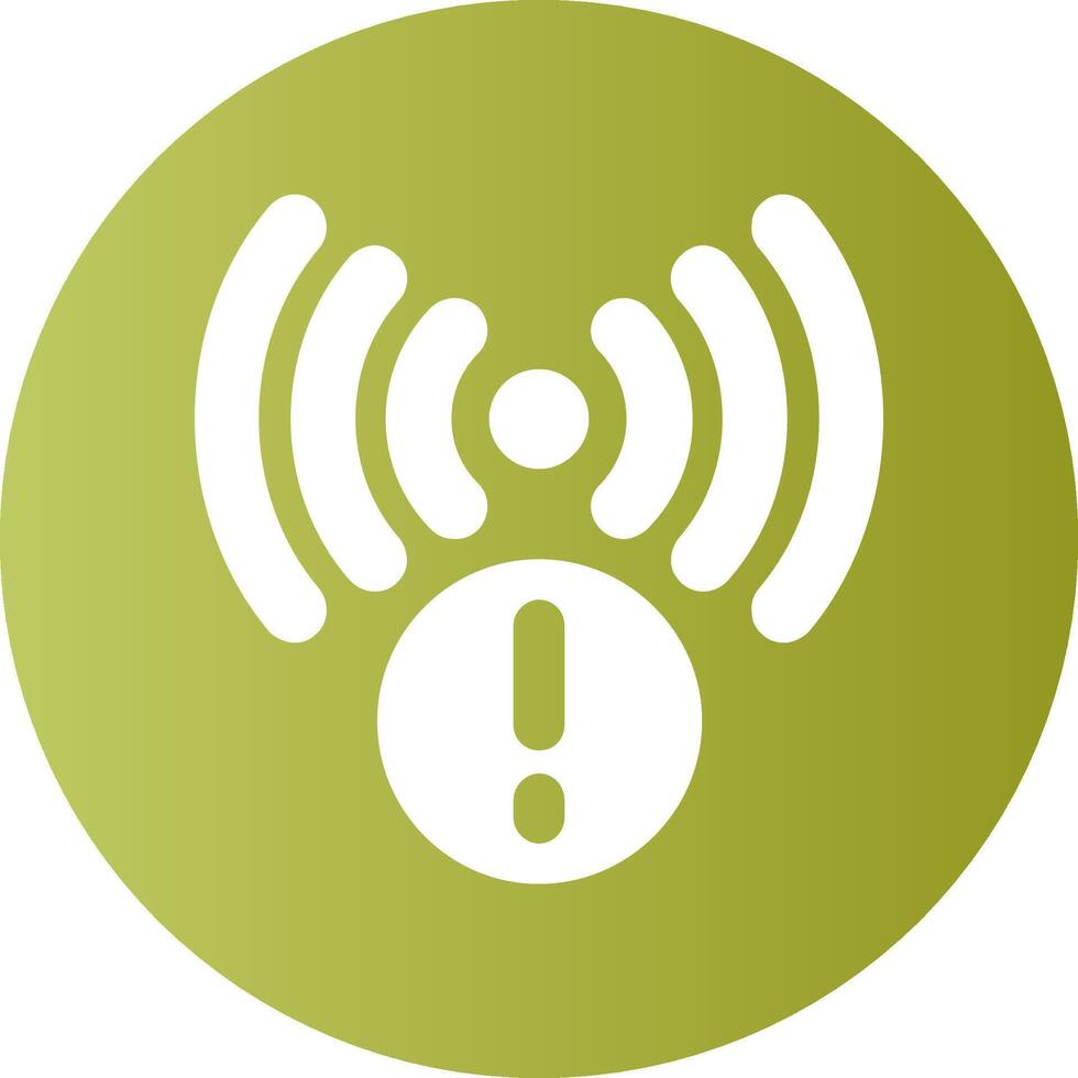 Signal Notification Gradient Circle Icon vector