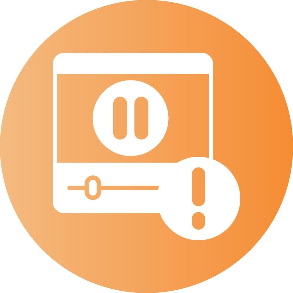 Pause Notification Gradient Circle Icon vector