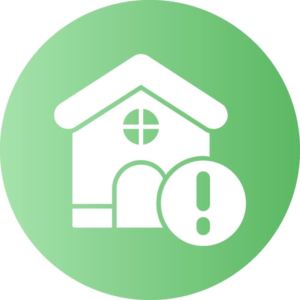 Home Notification Gradient Circle Icon vector