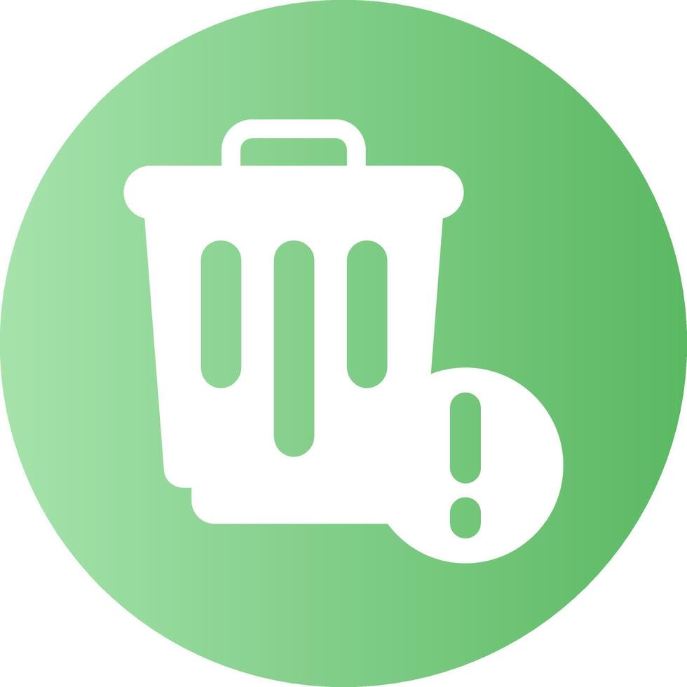 Trash Notification Gradient Circle Icon vector