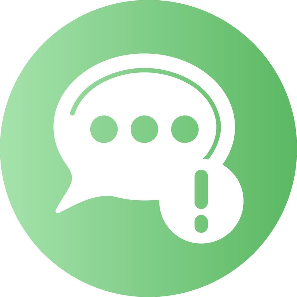Chat message Notification Gradient Circle Icon vector