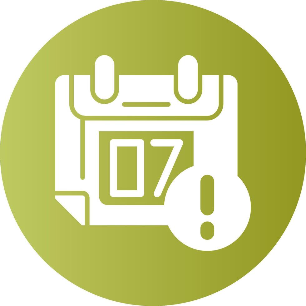 Calendar event Notification Gradient Circle Icon vector