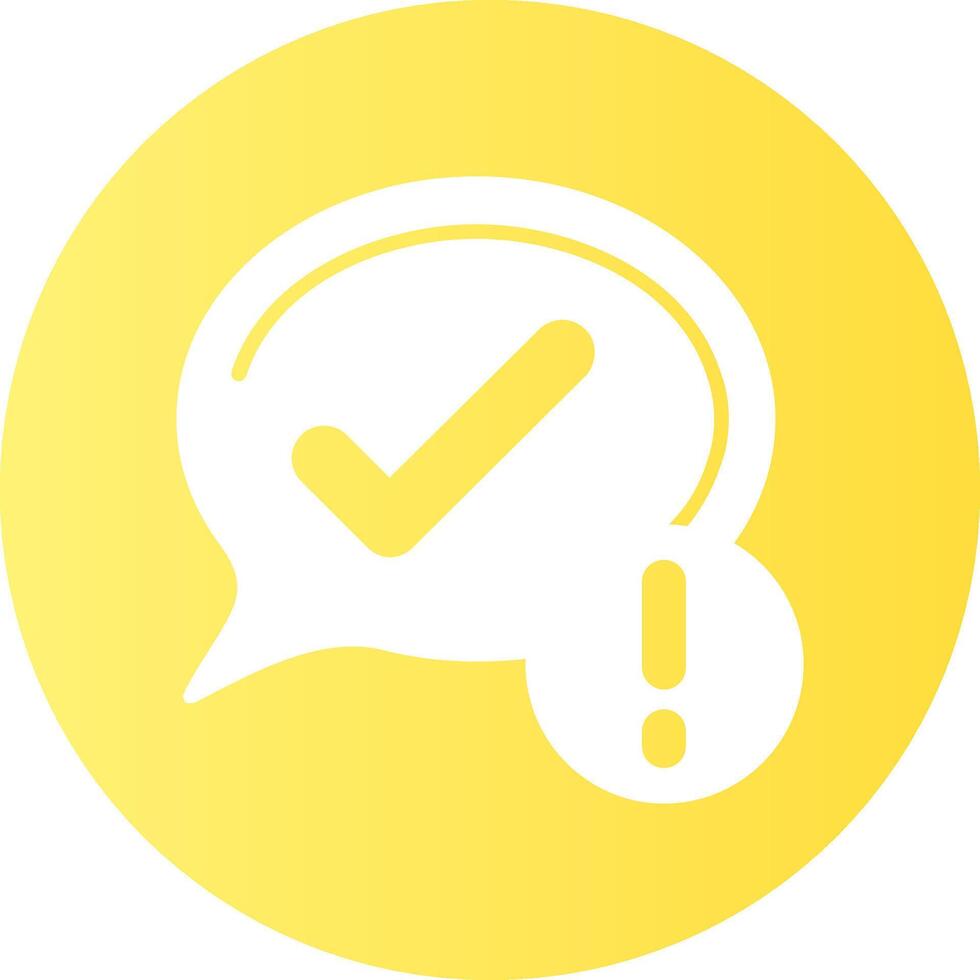 Checkmark Notification Gradient Circle Icon vector