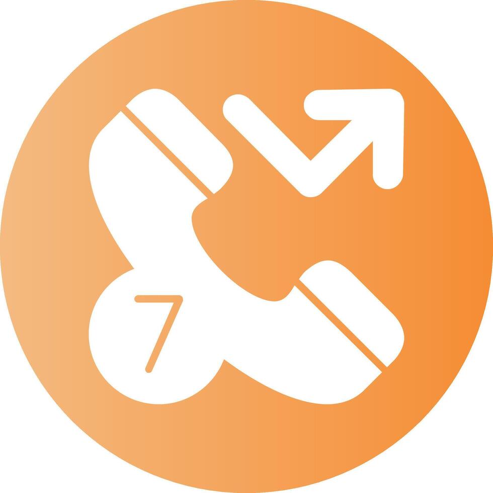 Missed call Notification Gradient Circle Icon vector