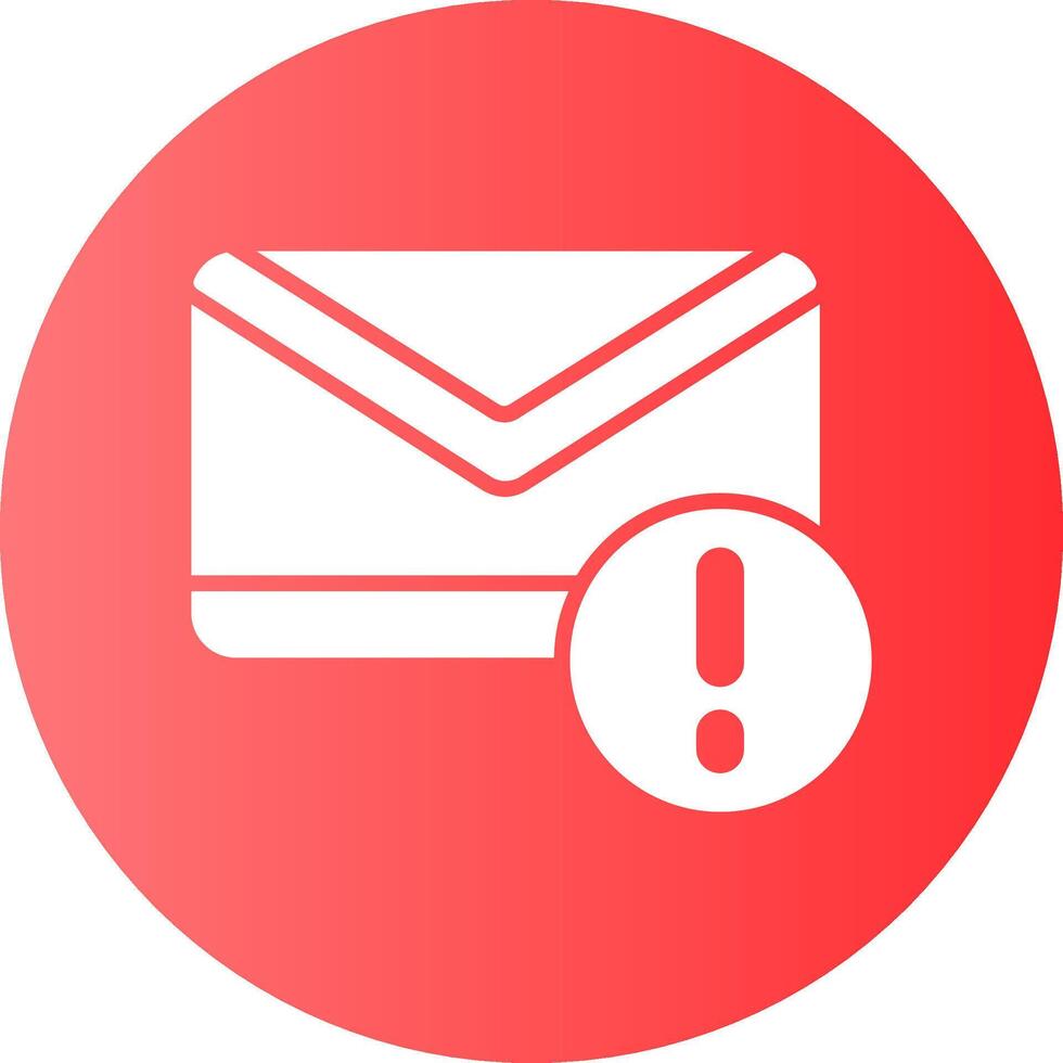 Email Notification Gradient Circle Icon vector