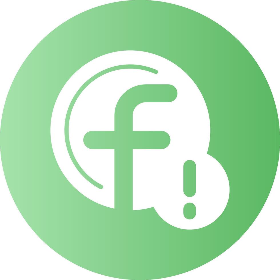 Facebook Notification Gradient Circle Icon vector