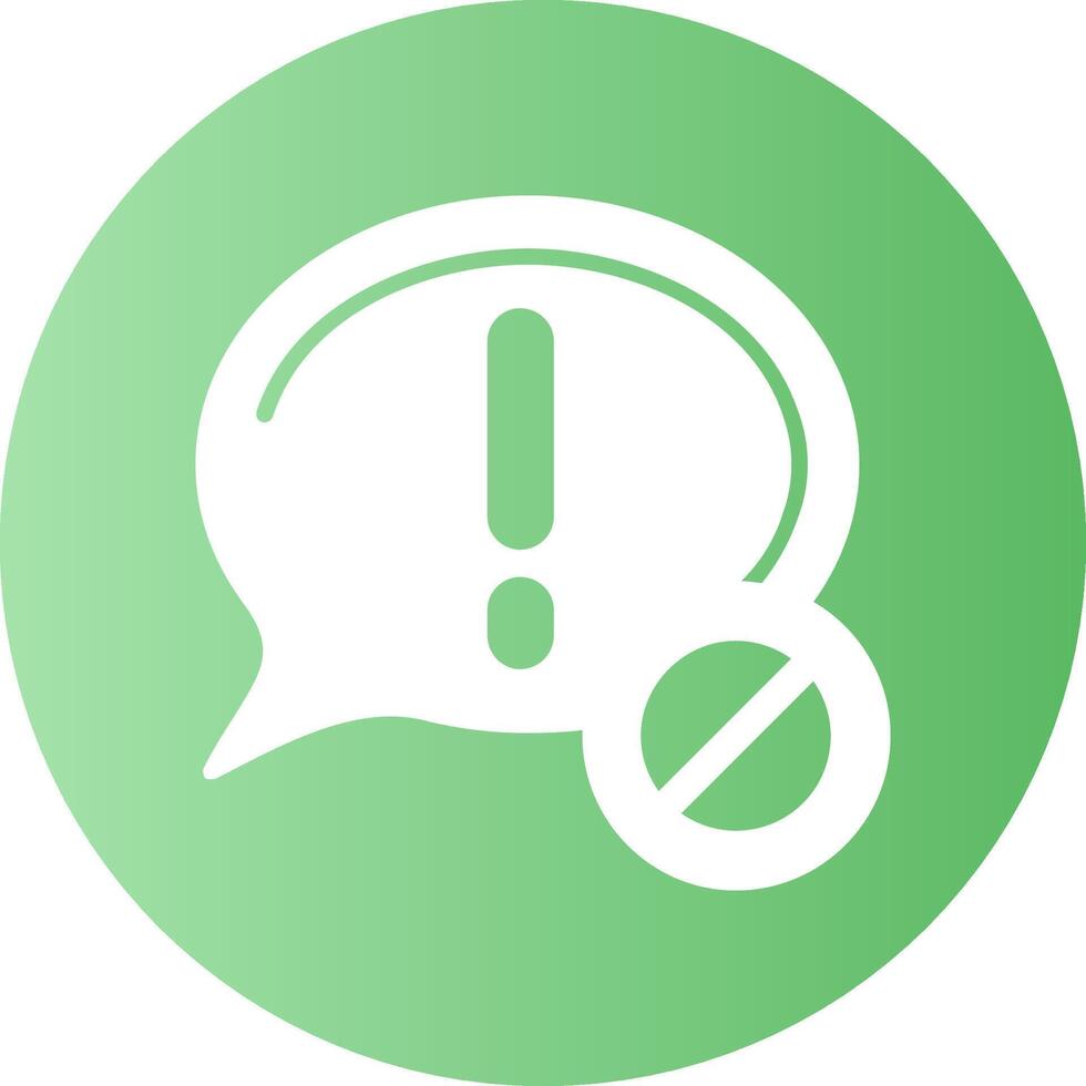 Warning Notification Gradient Circle Icon vector