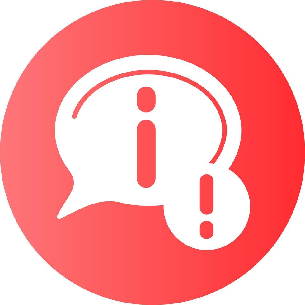 Information Notification Gradient Circle Icon vector