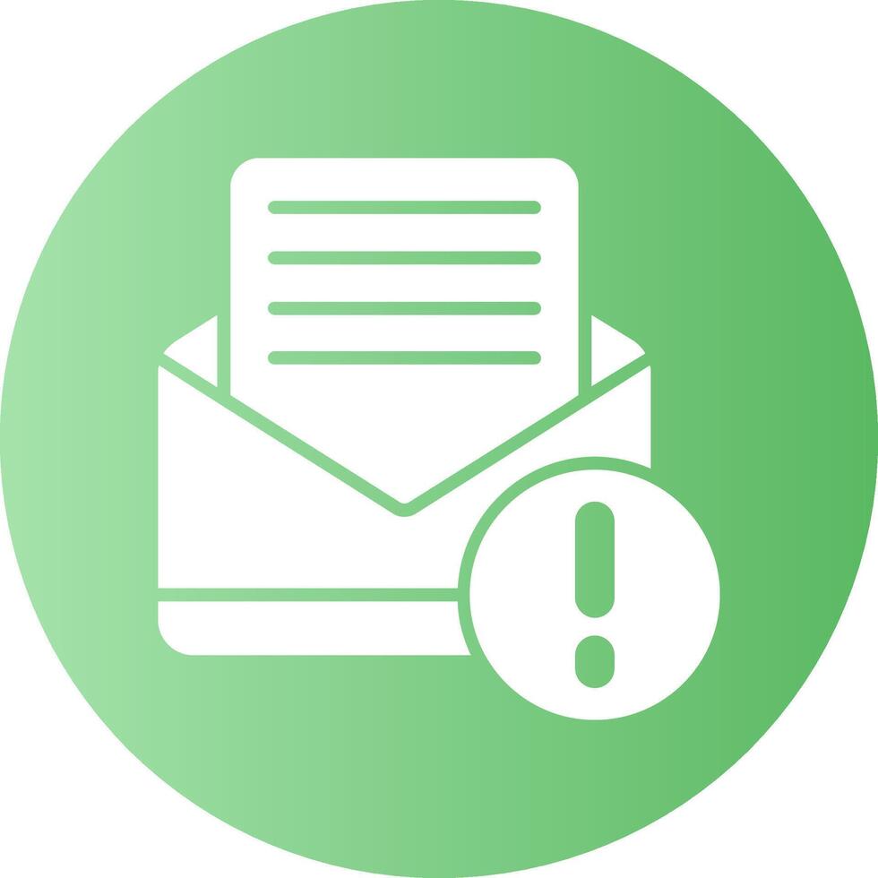 Mail Notification Gradient Circle Icon vector