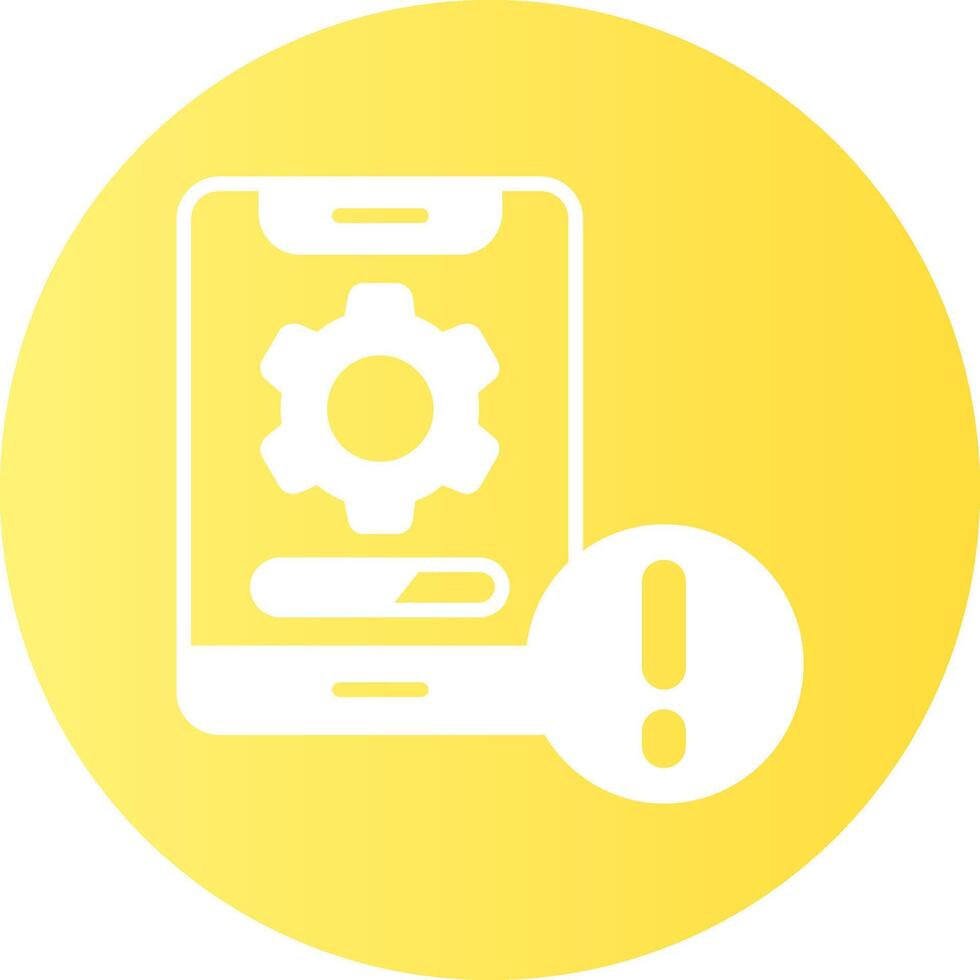 Update Notification Gradient Circle Icon vector