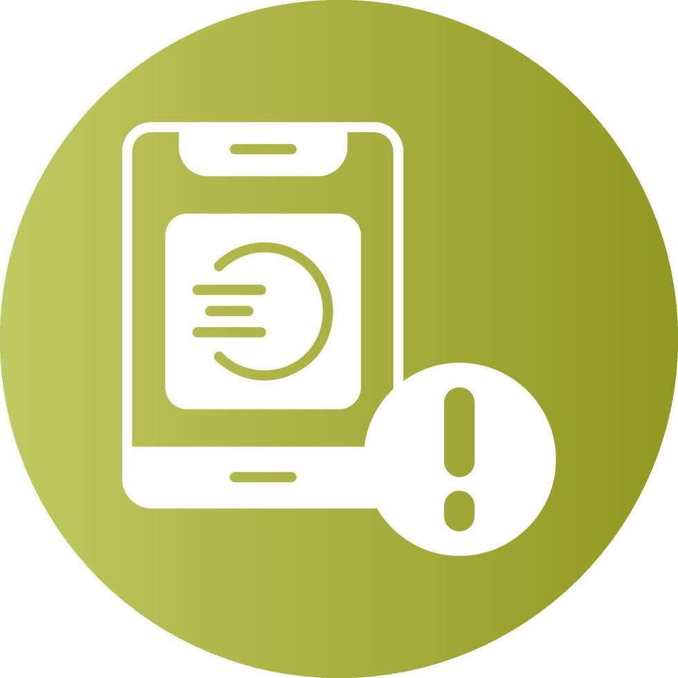 Running apps Notification Gradient Circle Icon vector