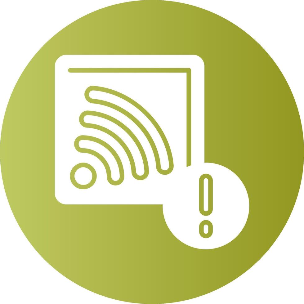 Cast Notification Gradient Circle Icon vector