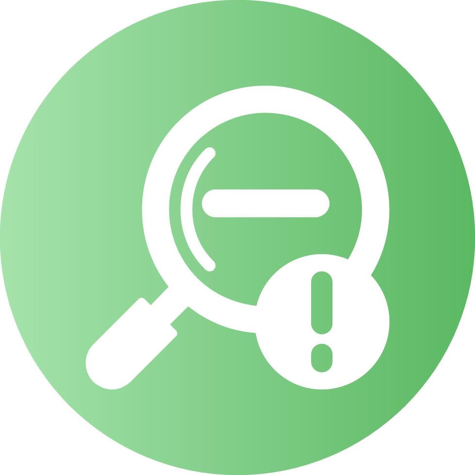 Zoom out Notification Gradient Circle Icon vector