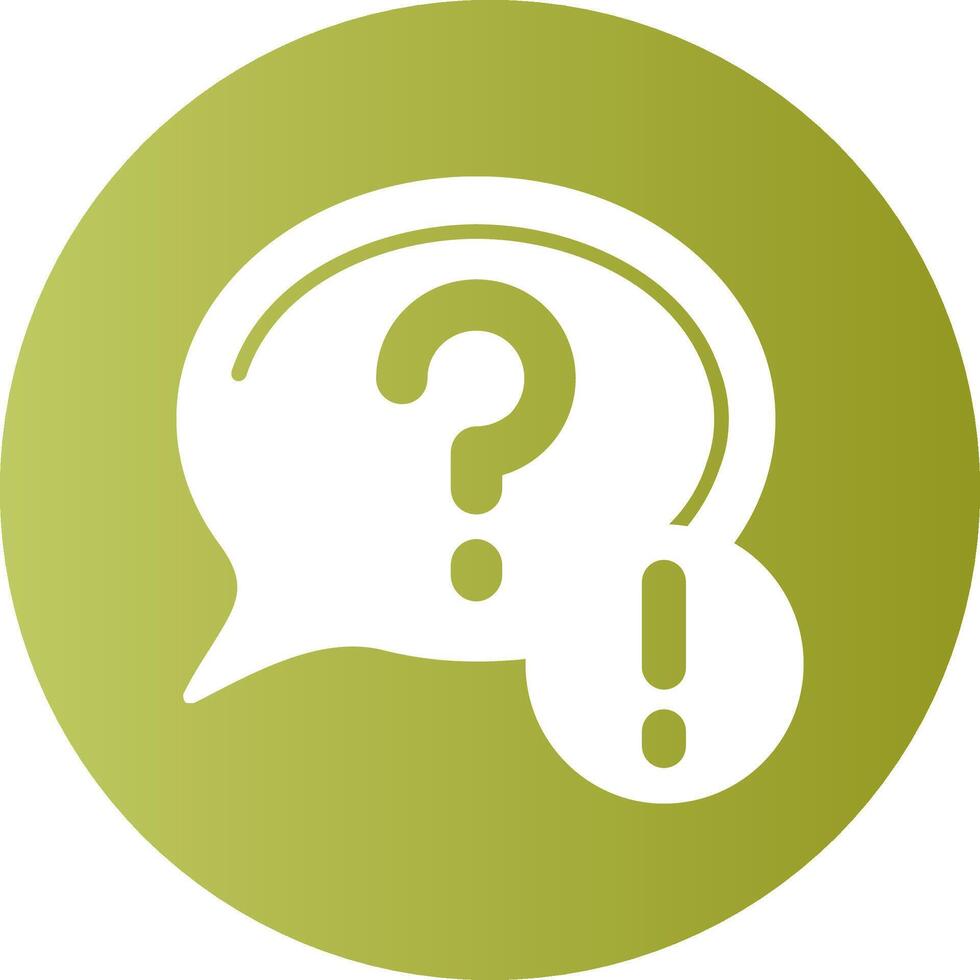 Question mark Notification Gradient Circle Icon vector