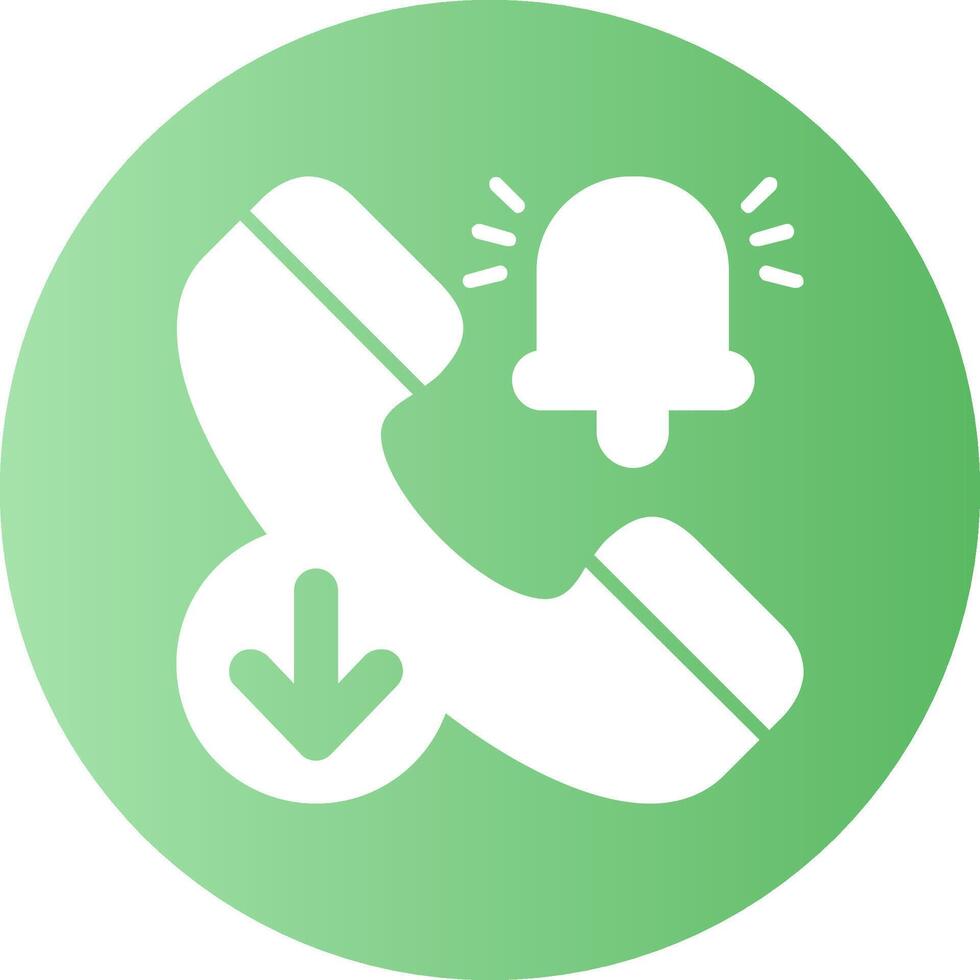 Ringing Notification Gradient Circle Icon vector