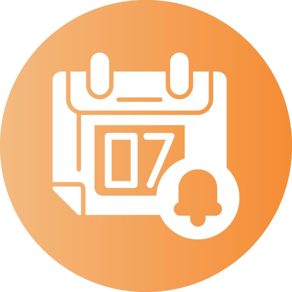 Reminder Notification Gradient Circle Icon vector