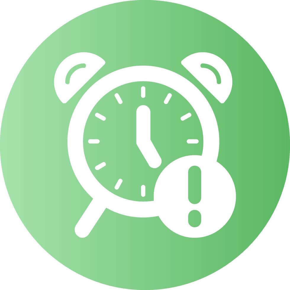 Alarm clock Notification Gradient Circle Icon vector