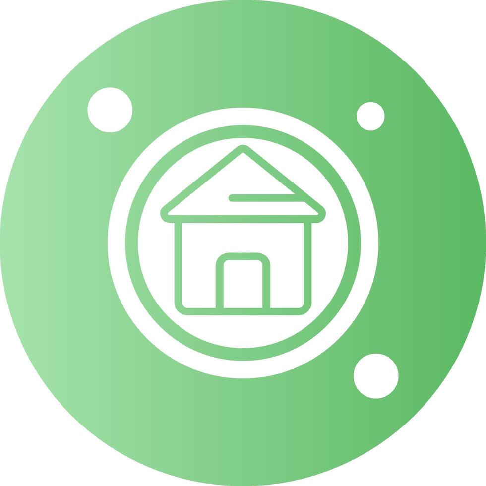 Home Button Navigation Gradient Circle Icon vector