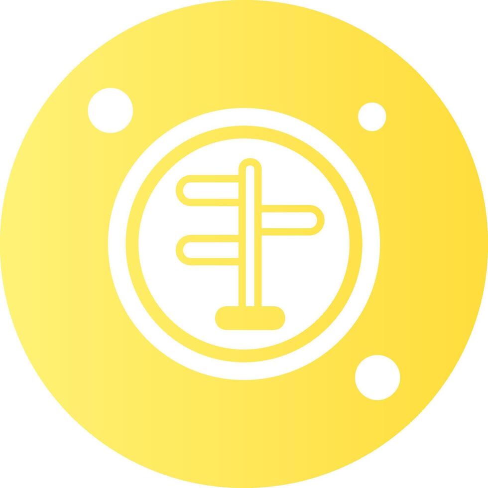 Route Button Navigation Gradient Circle Icon vector
