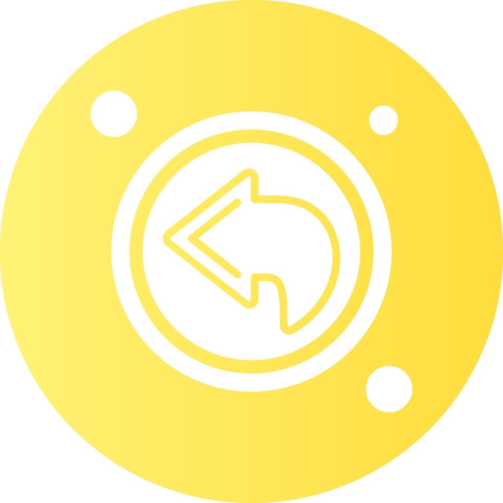Back Button Navigation Gradient Circle Icon vector
