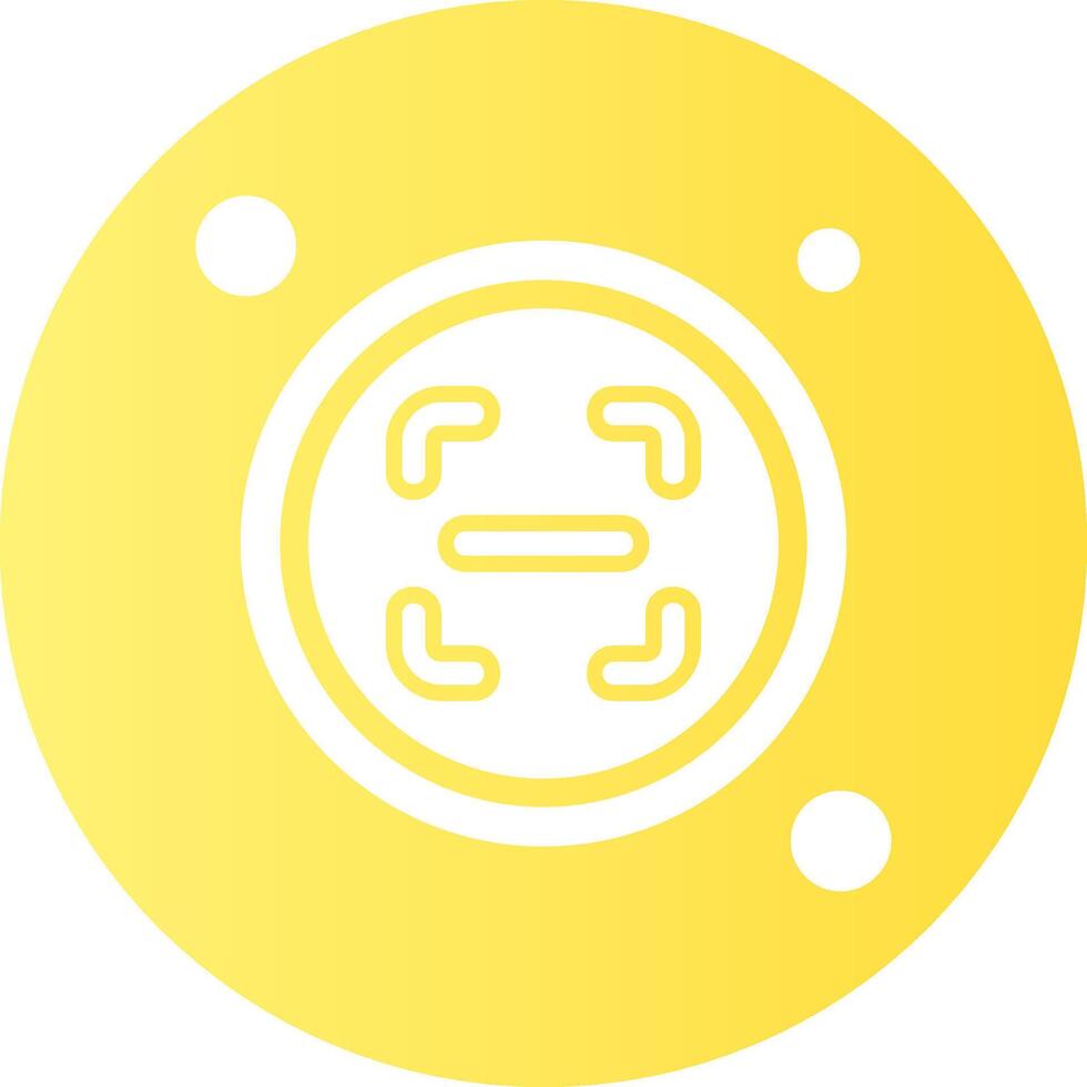 Scanner Button Navigation Gradient Circle Icon vector