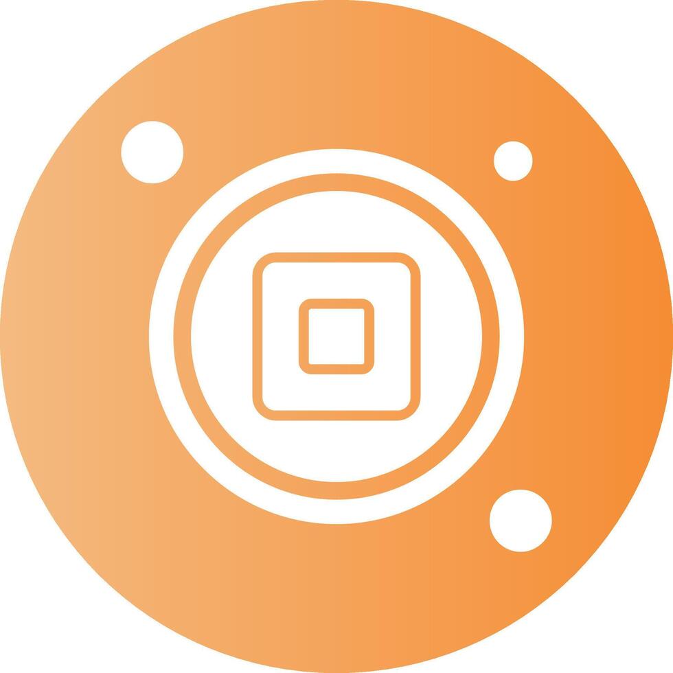 Stop Button Navigation Gradient Circle Icon vector