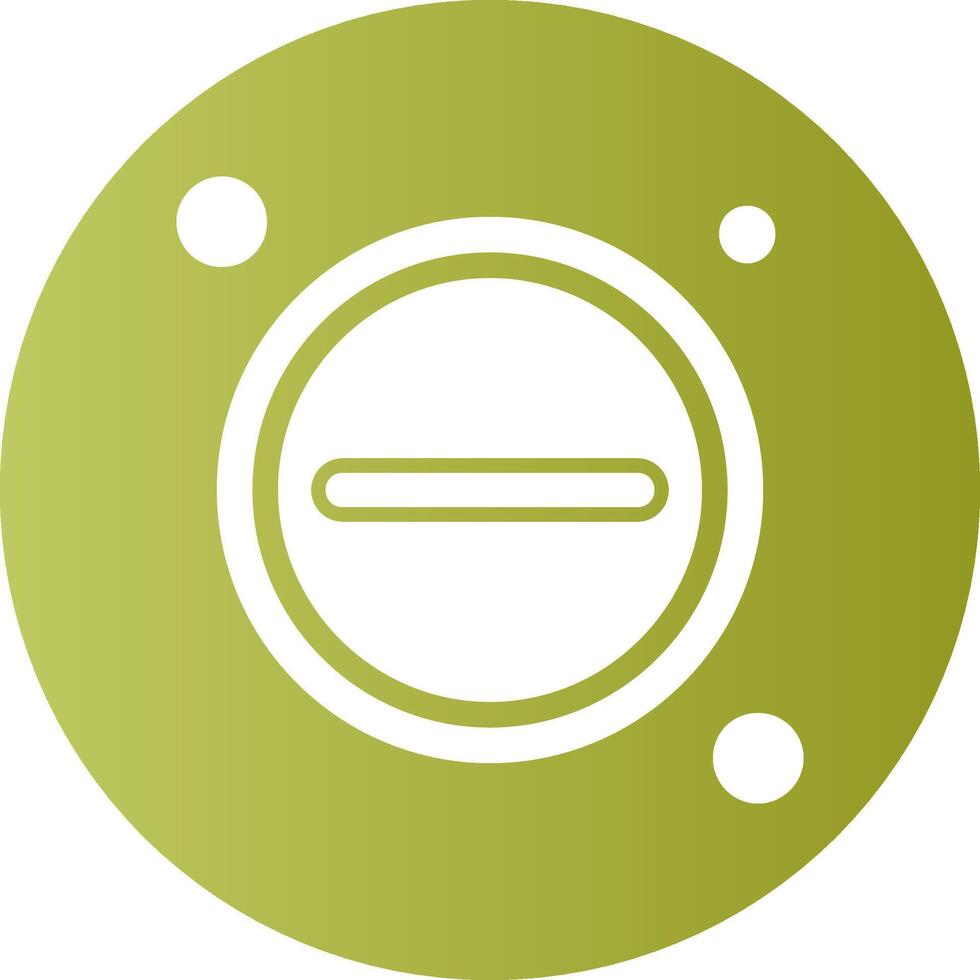 Minimize Button Navigation Gradient Circle Icon vector