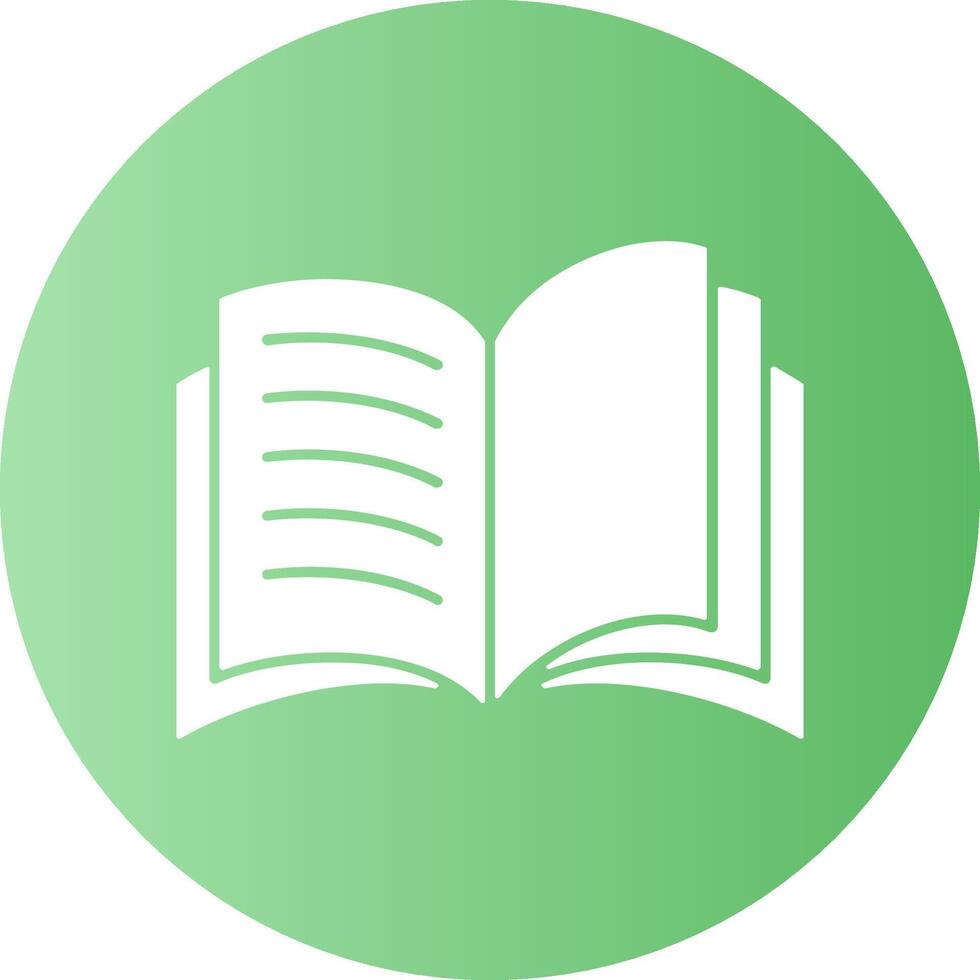 Open book Gradient Circle Icon vector