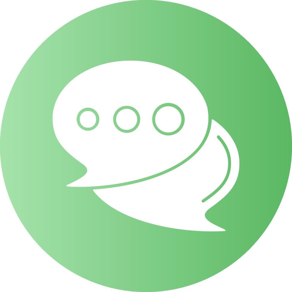 Speech bubble Gradient Circle Icon vector