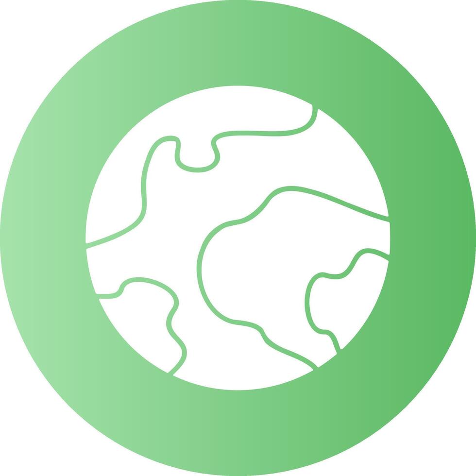 World map Gradient Circle Icon vector