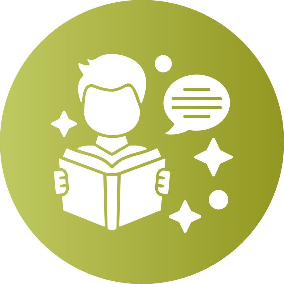 Storytelling Gradient Circle Icon vector