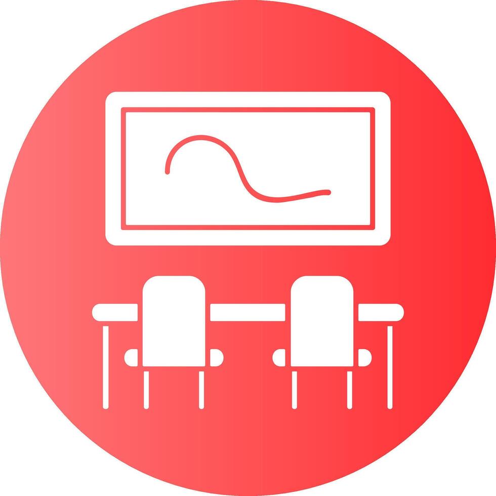 Classroom setting Gradient Circle Icon vector