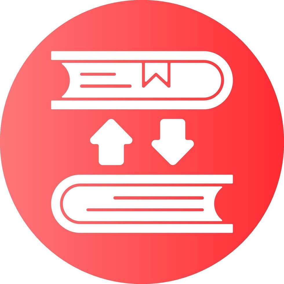 Book exchange Gradient Circle Icon vector