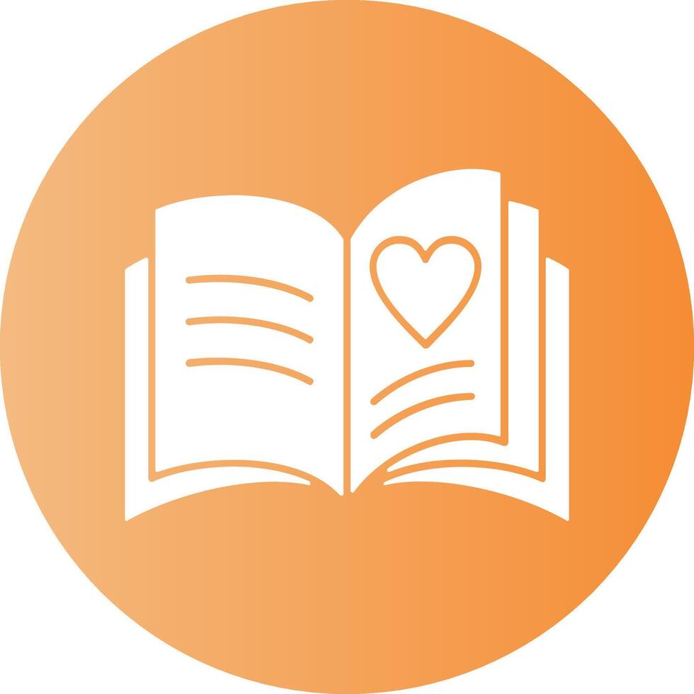 Book dedication Gradient Circle Icon vector