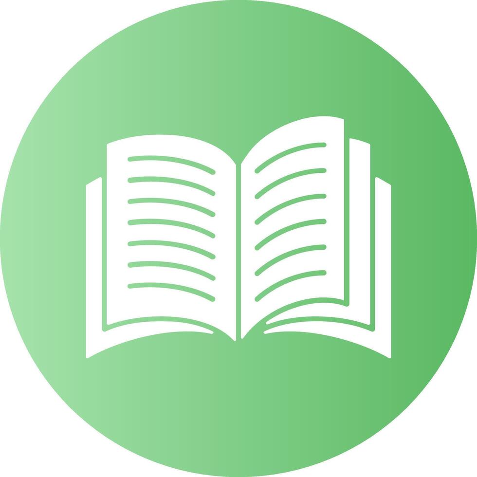 Textbook Gradient Circle Icon vector