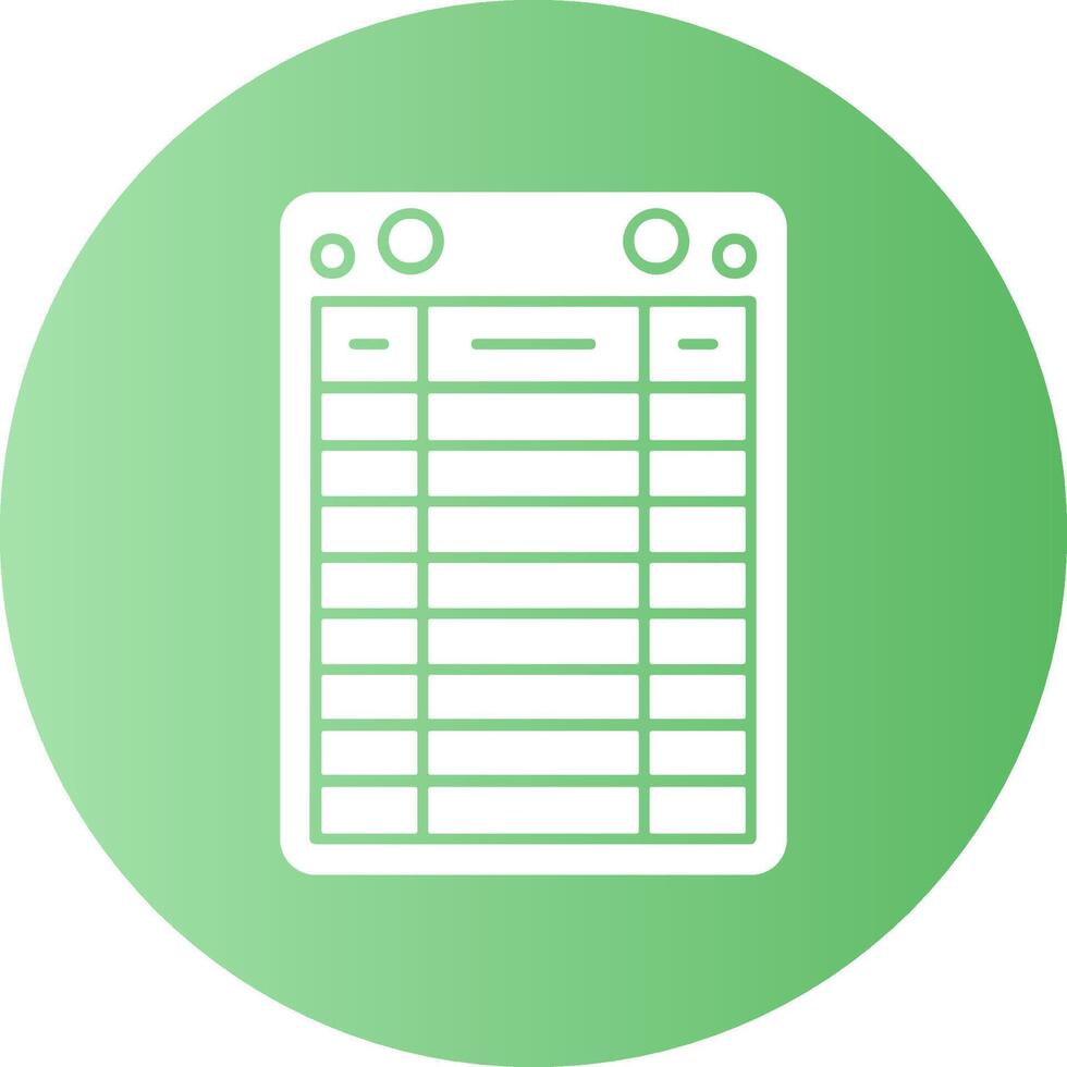 Reading log Gradient Circle Icon vector