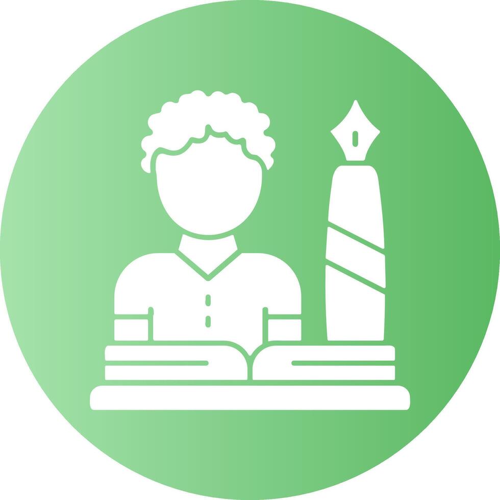 Author Gradient Circle Icon vector