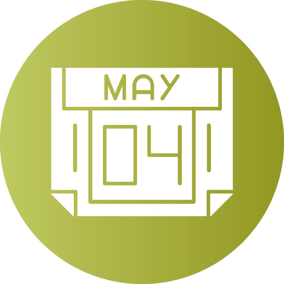 4 May Gradient Circle Icon vector