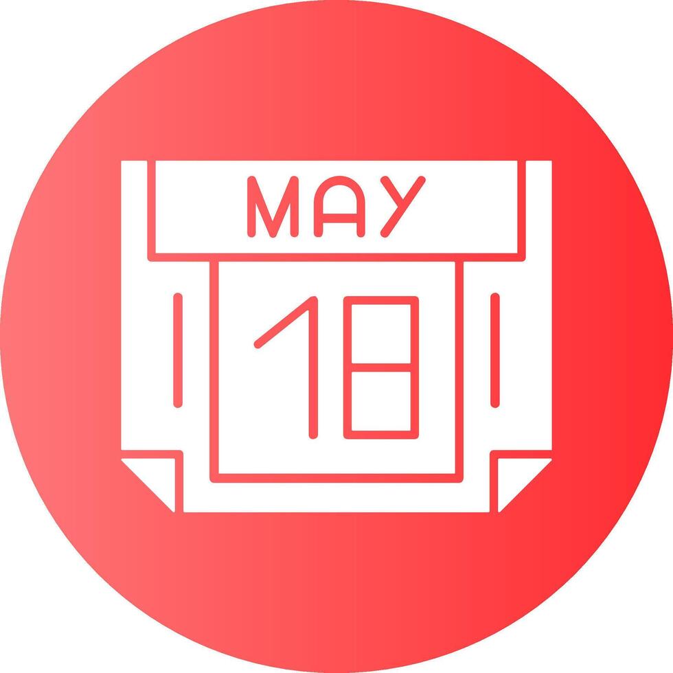 18 May Gradient Circle Icon vector