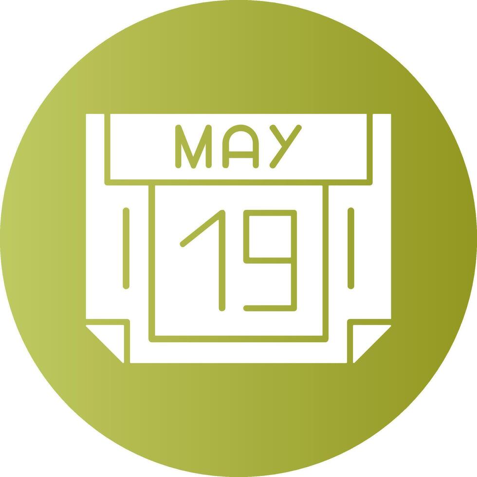 19 May Gradient Circle Icon vector
