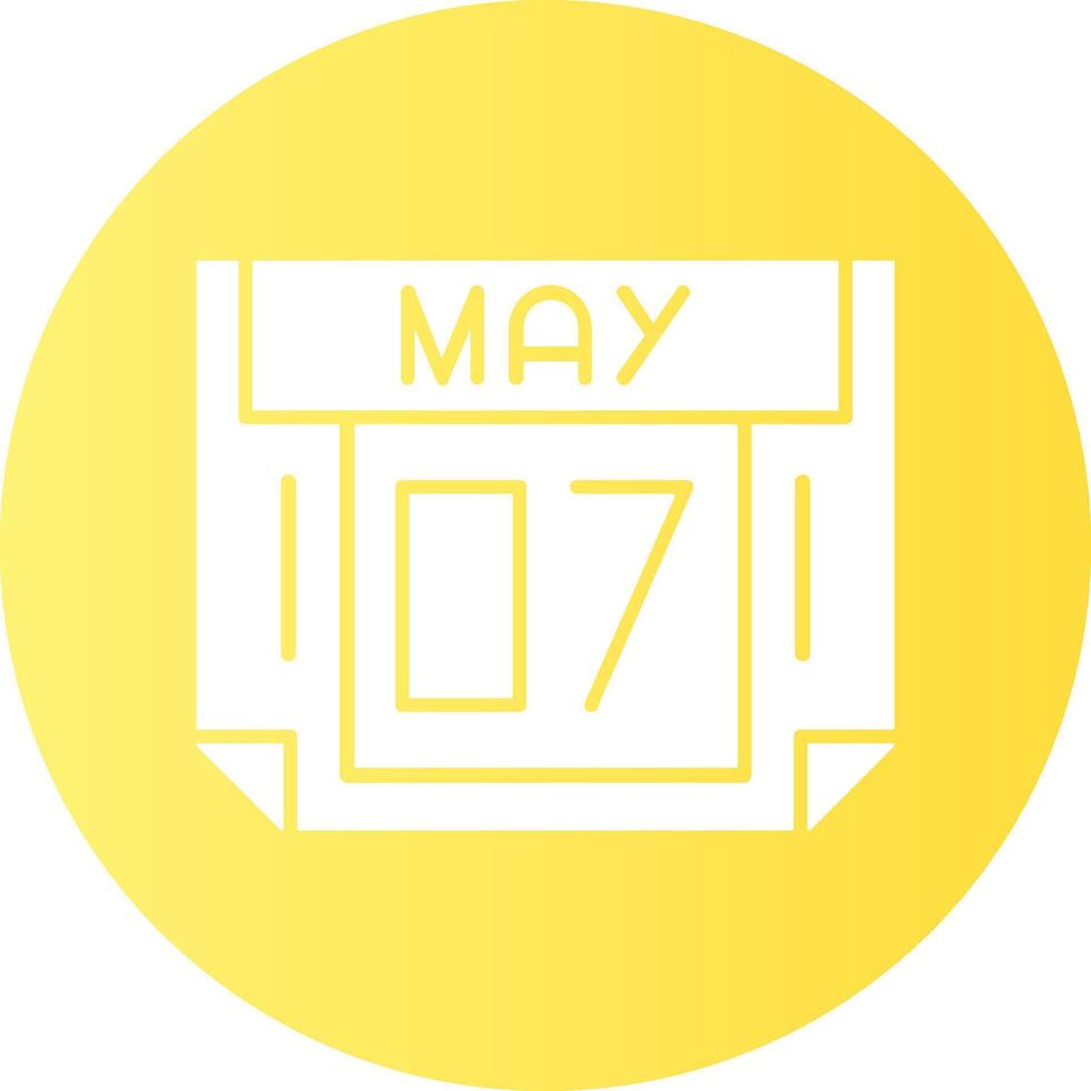 7 May Gradient Circle Icon vector