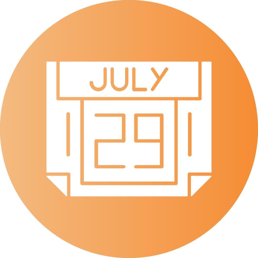 29 July Gradient Circle Icon vector