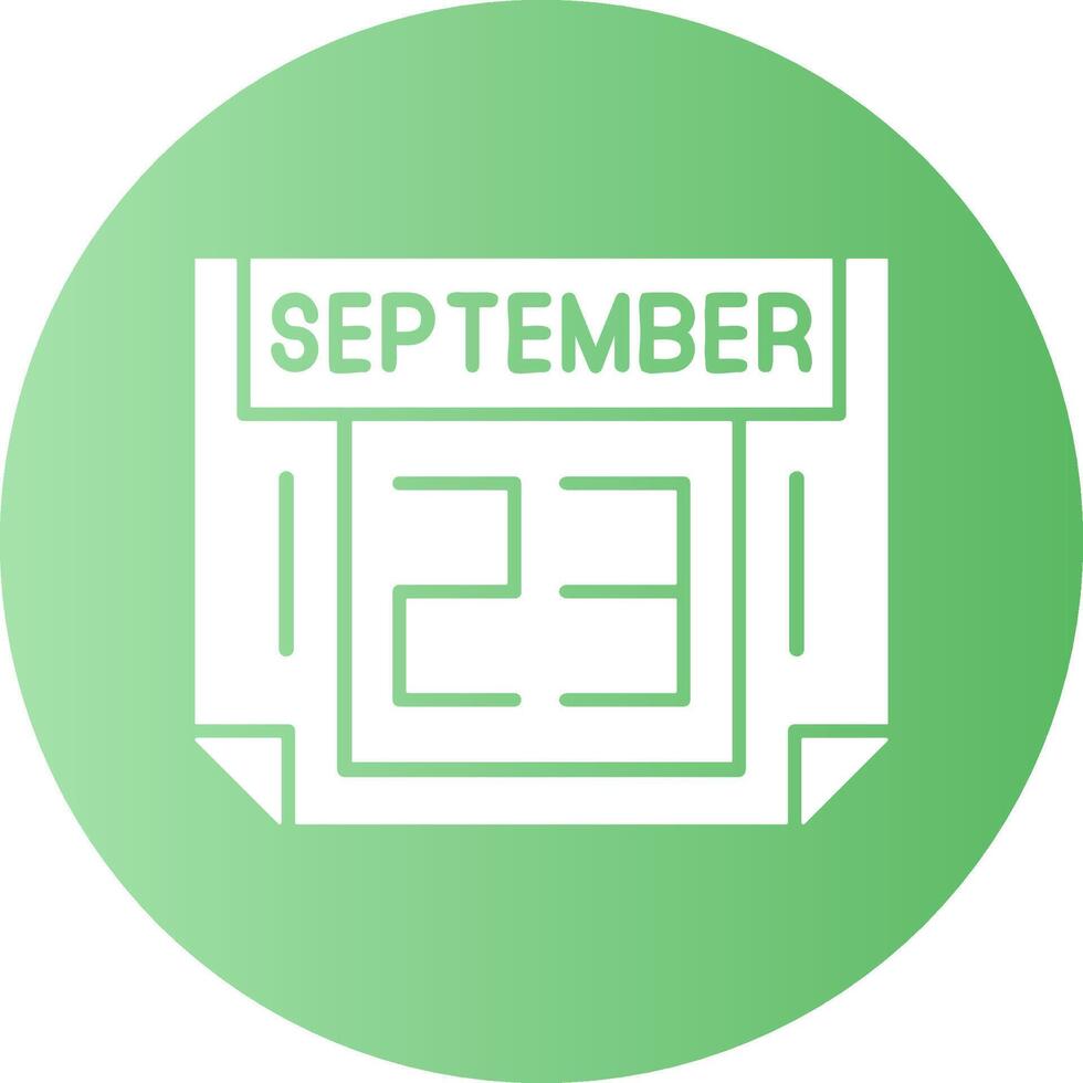 23 September Gradient Circle Icon vector