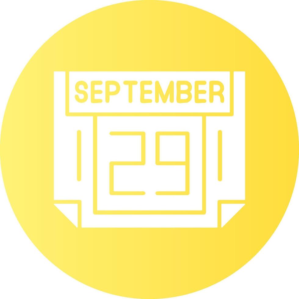29 September Gradient Circle Icon vector