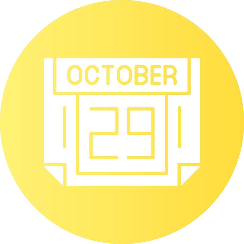 29 October Gradient Circle Icon vector