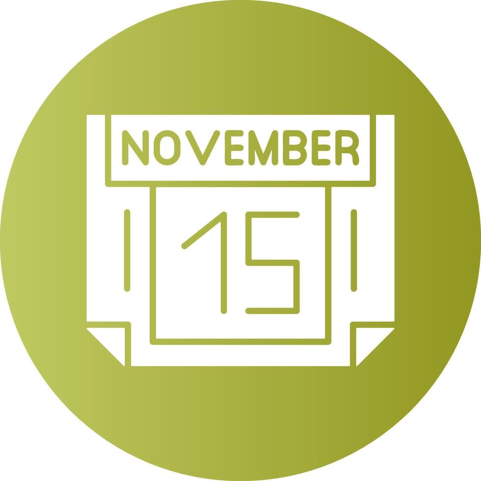 15 November Gradient Circle Icon vector