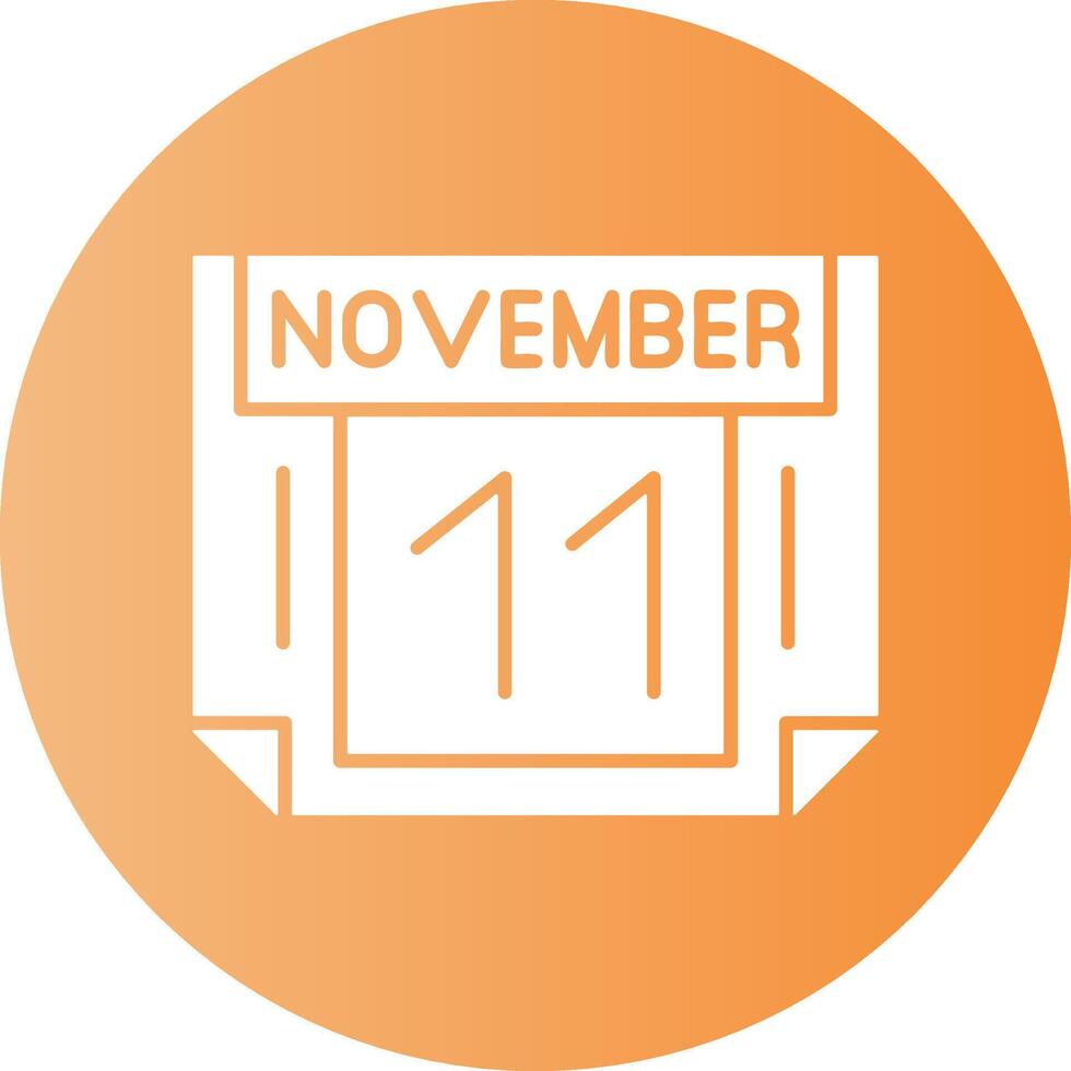11 November Gradient Circle Icon vector