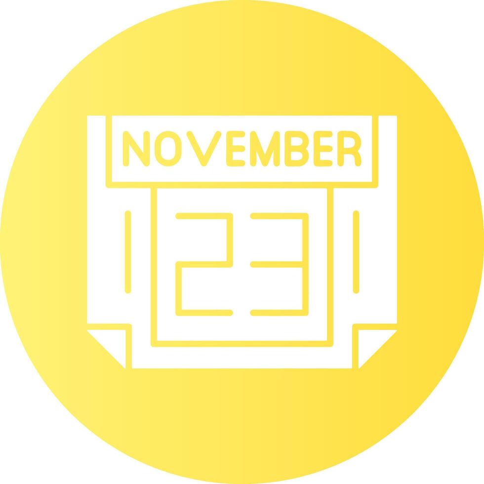 23 November Gradient Circle Icon vector