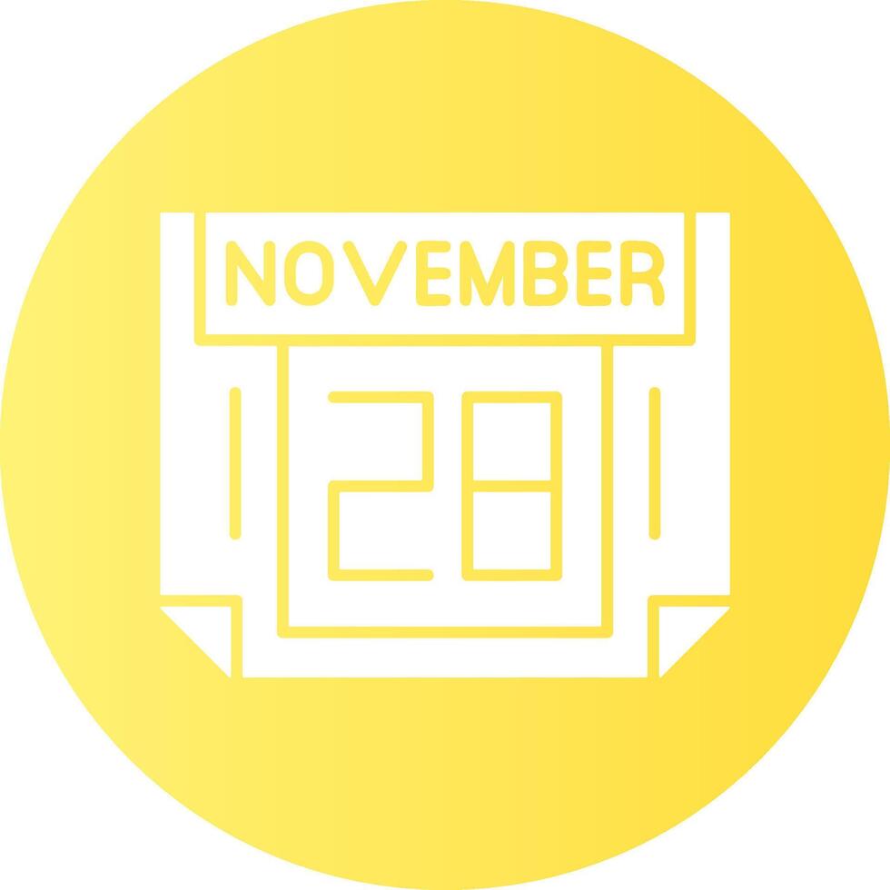28 November Gradient Circle Icon vector