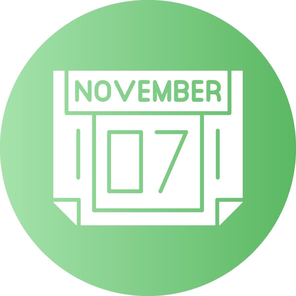 7 November Gradient Circle Icon vector